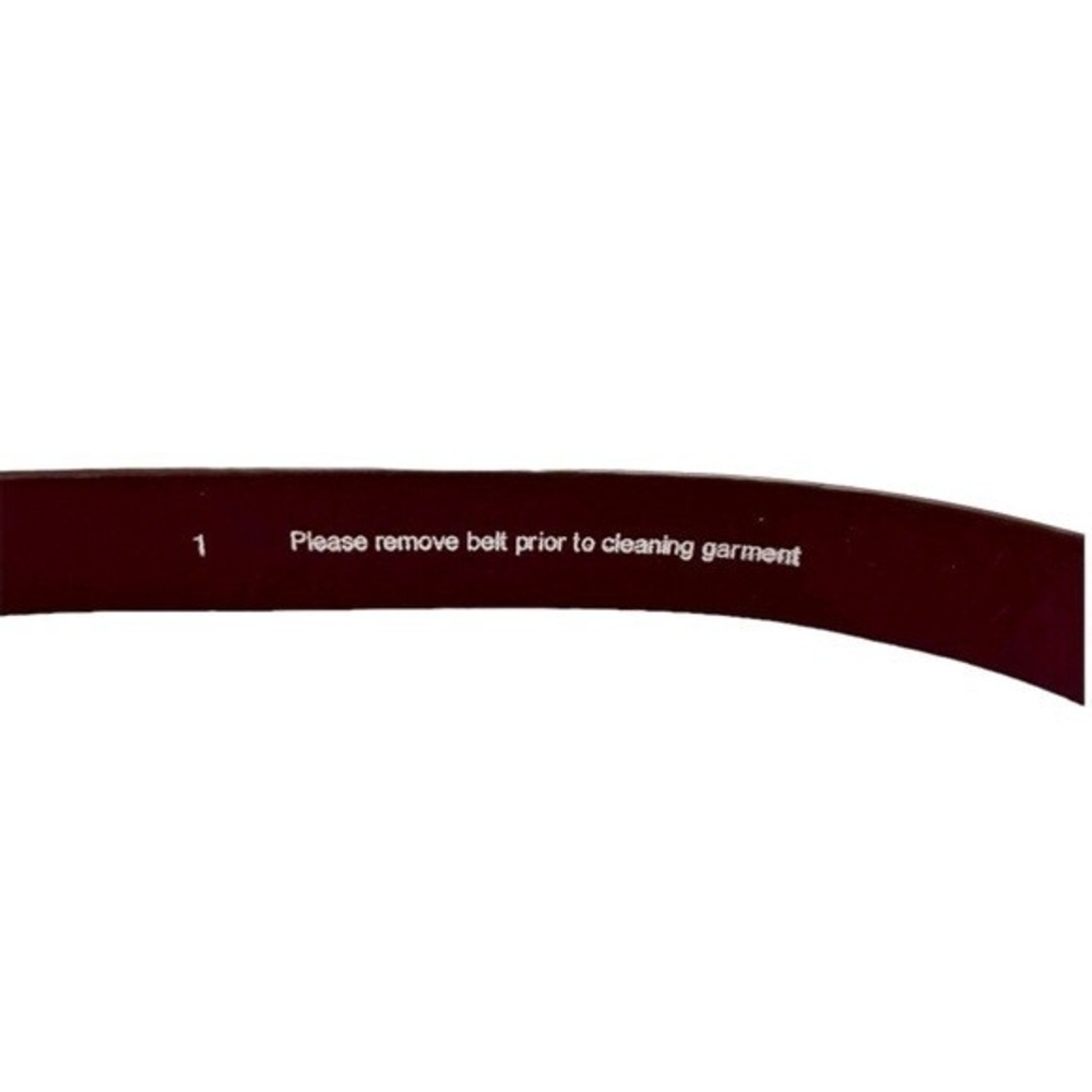 Ted Baker Women's Belt Size 1 White Burgundy Color Block Vegan Leather NWOT - Picture 5 of 5